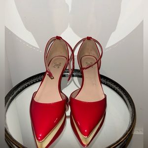 Red Kitten Heels